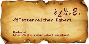 Öszterreicher Egbert névjegykártya